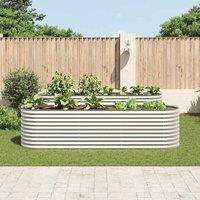 Berkfield Home Garden Raised Bed 320x80x81 cm Galvanised Steel Silver | Size: 320 x 80 x 81 cm