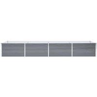 Berkfield Home Garden Raised Bed Galvanised Steel 320x80x45 cm Grey | Size: 320 x 80 x 45 cm