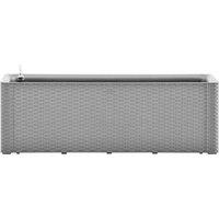 Berkfield Home Garden Raised Bed with Self Watering System Grey 100x43x33 cm | Size: 100 x 43 x 33 cm
