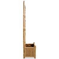 Berkfield Home Garden Raised Bed with Trellis Bamboo 40 cm in Brown