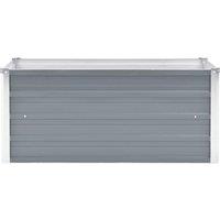 Berkfield Home Garden Raised Bed Galvanised Steel 100x40x45 cm Grey | Size: 100 x 40 x 45 cm