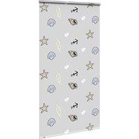 Berkfield Home Shower Roller Blind with Cassette 140x240 cm Fabric Width 136 cm in Light Grey
