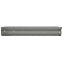 Berkfield Home Garden Raised Bed Powder-coated Steel 260x40x36 cm Grey | Size: 260 x 40 x 36 cm