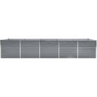 Berkfield Home Garden Raised Bed Galvanised Steel 400x80x45 cm Grey | Size: 400 x 80 x 45 cm