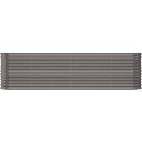 Berkfield Home Garden Raised Bed Powder-coated Steel 260x40x68 cm Grey | Size: 260 x 40 x 68 cm