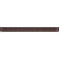 Berkfield Home Garden Raised Bed Powder-coated Steel 512x80x36 cm Brown | Size: 512 x 80 x 36 cm