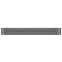 Berkfield Home Garden Raised Bed Powder-coated Steel 322x100x36 cm Grey | Size: 322 x 100 x 36 cm