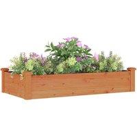 Berkfield Home Garden Raised Bed with Liner Brown 120x60x25 cm Solid Wood Fir | Size: 120 x 60 x 25 cm