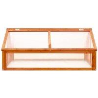 Berkfield Home Greenhouse Brown 114x80x50 cm Firwood | Size: 114 x 80 x 50 cm