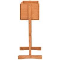 Berkfield Home Garden Trellis Planter Orange 45x30x74 cm Solid Firwood | Size: 45 x 30 x 74 cm