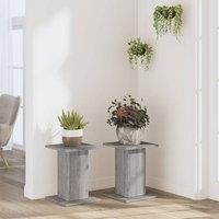 Berkfield Home Plant Stands 2 pcs Grey Sonoma 30x30x40 cm Engineered Wood | Size: 30 x 30 x 40 cm
