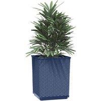Berkfield Home Planters 2 pcs Dark Grey 30x30x37 cm Polypropylene in Dark Navy | Size: 30 x 30 x 37 cm