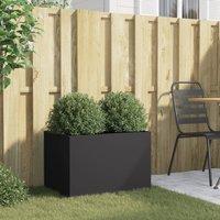 Berkfield Home Planter Black 62x40x39 cm Steel | Size: 62 x 40 x 39 cm