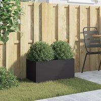 Berkfield Home Planter Black 62x30x29 cm Steel | Size: 62 x 30 x 29 cm