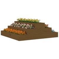 Berkfield Home Planter Honey Brown 80x80x27 cm Solid Wood Pine | Size: 80 x 80 x 27 cm