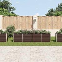 Berkfield Home Raised Garden Bed 320x40x77 cm Galvanised Steel Brown | Size: 320 x 40 x 77 cm