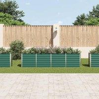 Berkfield Home Raised Garden Bed 320x40x77 cm Galvanised Steel Green | Size: 320 x 40 x 77 cm