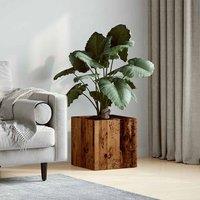 Berkfield Home Planter Box Old Wood 40x40x40 cm Engineered Wood in Brown | Size: 40 x 40 x 40 cm