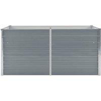 Berkfield Home Raised Garden Bed 160x80x77 cm Galvanised Steel Grey | Size: 160 x 80 x 77 cm