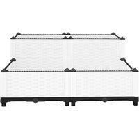 Berkfield Home Raised Bed 80x80x38 cm Polypropylene in White | Size: 80 x 80 x 38 cm