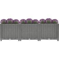 Berkfield Home Raised Bed 120x40x38 cm Polypropylene in Grey | Size: 120 x 40 x 38 cm
