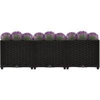 Berkfield Home Raised Bed 120x40x38 cm Polypropylene in Black | Size: 120 x 40 x 38 cm