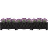 Berkfield Home Raised Bed 120x40x23 cm Polypropylene in Black | Size: 120 x 40 x 23 cm