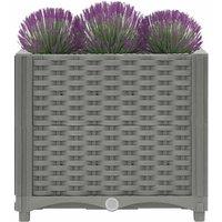 Berkfield Home Raised Bed 40x40x38 cm Polypropylene in Grey | Size: 40 x 40 x 38 cm