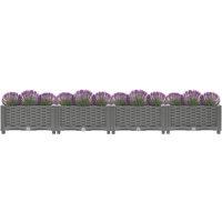 Berkfield Home Raised Bed 160x40x23 cm Polypropylene in Grey | Size: 160 x 40 x 23 cm