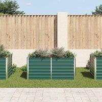Berkfield Home Raised Garden Bed 160x80x77 cm Galvanised Steel Green | Size: 160 x 80 x 77 cm