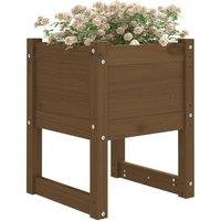 Berkfield Home Planters 2 pcs Honey Brown 40x40x52.5 cm Solid Wood Pine