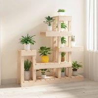 Berkfield Home Plant Stand 92x25x97 cm Solid Wood Pine in Natural | Size: 92 x 25 x 97 cm