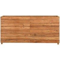 Berkfield Home Raised Bed 150x40x72 cm Solid Wood Teak & Steel in Brown | Size: 150 x 40 x 72 cm