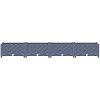 Berkfield Home Raised Bed 160x40x23 cm Polypropylene in Grey | Size: 160 x 40 x 23 cm