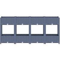 Berkfield Home Raised Bed 160x40x71 cm Polypropylene in Grey | Size: 160 x 40 x 71 cm