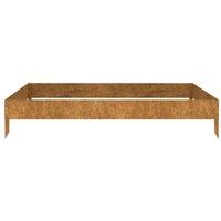 Berkfield Home Garden Raised Bed 100x100x18.5 cm Corten Steel in Brown