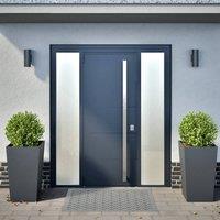 Berkfield Home Garden Planters Anthracite 2 pcs 45x45x75 cm Steel in Charcoal | Size: 45 x 45 x 75 cm