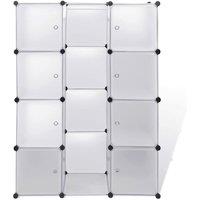 Berkfield Home Modular Cabinet with 9 Compartments 37x115x150 cm White | Size: 37 x 115 x 150 cm