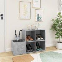 Berkfield Home Hall Shoe Cabinet Concrete Grey 105x35.5x70 cm Engineered Wood