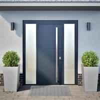 Berkfield Home Garden Planters 45x45x75 cm 2 pcs Galvanised Steel in Grey | Size: 45 x 45 x 75 cm