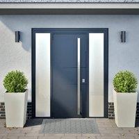 Berkfield Home Garden Planters White 2 pcs 45x45x75 cm Steel | Size: 45 x 45 x 75 cm