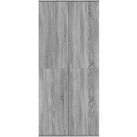 Berkfield Home Highboard Grey Sonoma 80x35x180 cm Engineered Wood | Size: 80 x 35 x 180 cm
