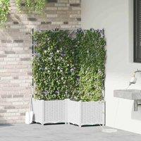 Berkfield Home Garden Planters with Water Irrigation System 3 pcs White