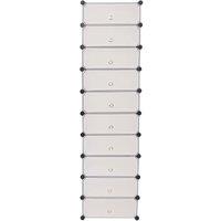 Berkfield Home Interlocking Shoe Organiser with 10 Compartments White
