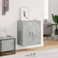 Berkfield Home Shoe Cabinet Concrete Grey 60x35x70 cm Engineered Wood | Size: 60 x 35 x 70 cm