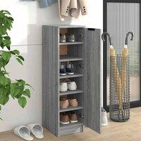 Berkfield Home Shoe Cabinet Grey Sonoma 30x35x100 cm Engineered Wood | Size: 30 x 35 x 100 cm
