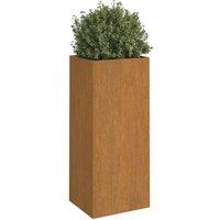 Berkfield Home Planter 32x29x75 cm Corten Steel in Brown | Size: 32 x 29 x 75 cm