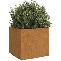 Berkfield Home Planters 2 pcs 32x30x29 cm Corten Steel in Brown | Size: 32 x 30 x 29 cm