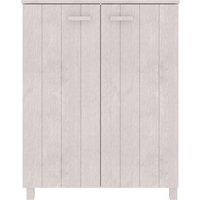 Berkfield Home Shoe Cabinet HAMAR White 85x40x108 cm Solid Wood Pine | Size: 85 x 40 x 108 cm