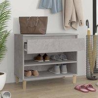 Berkfield Home Shoe Cabinet Concrete Grey 70x36x60 cm Engineered Wood | Size: 70 x 36 x 60 cm
